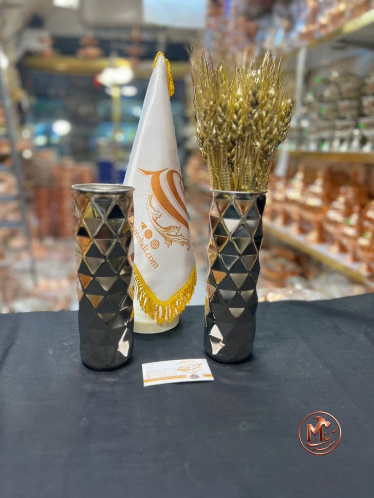 گلدان مسی کروم ۳ بعدی — تصویر ۵