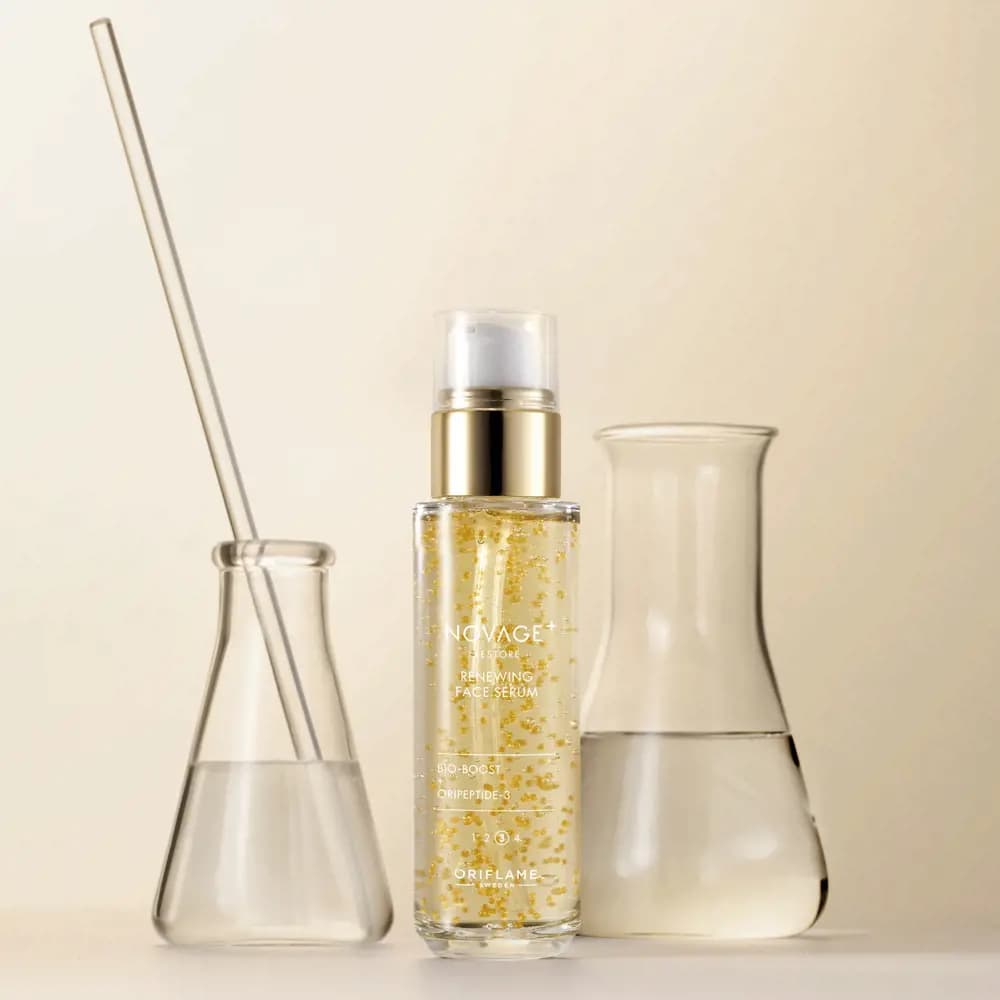 سرم صورت نوایج پلاس ریستور اوریفلیم Novage+ Restore Renewing Face Serum — تصویر ۵