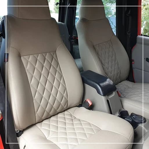 روکش صندلی جیپ رانگلر Jeep مدل لمسه لوزی برند R-981) ECCCO)