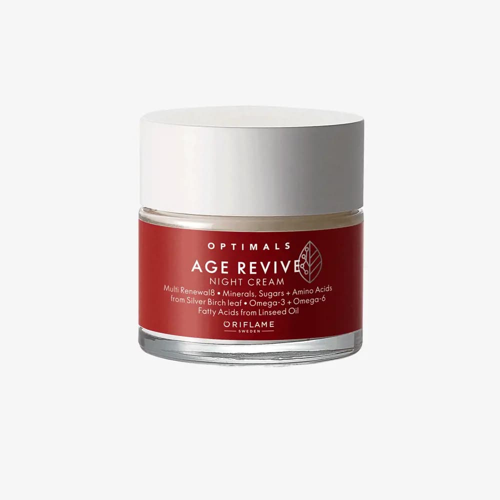 کرم شب ضد پیری ایج ریوایو اپتیمالز اوریفلیم Age revive optimals Night Cream