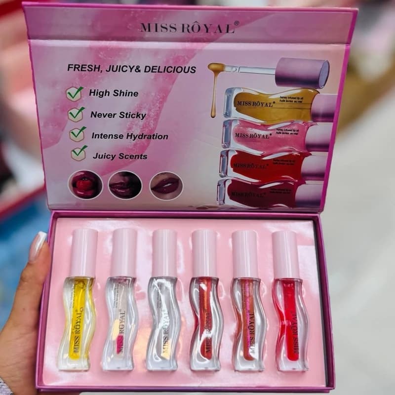 پک 6 عددی برق لب میس رویال | Miss Royal Lip Gloss 6-pack — تصویر ۱۰