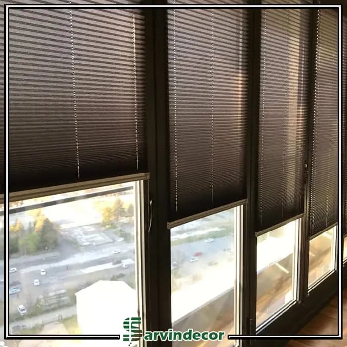 پرده پلیسه پنجره شیشه بالکنی در 4 رنگ — تصویر ۵