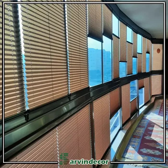 پرده پلیسه پنجره شیشه بالکنی در 4 رنگ — تصویر ۲