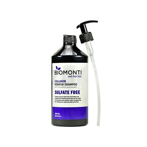 شامپو بدون سولفات بیومنتی (بیومونتی) حاوی کلاژن کراتین BIOMONTI