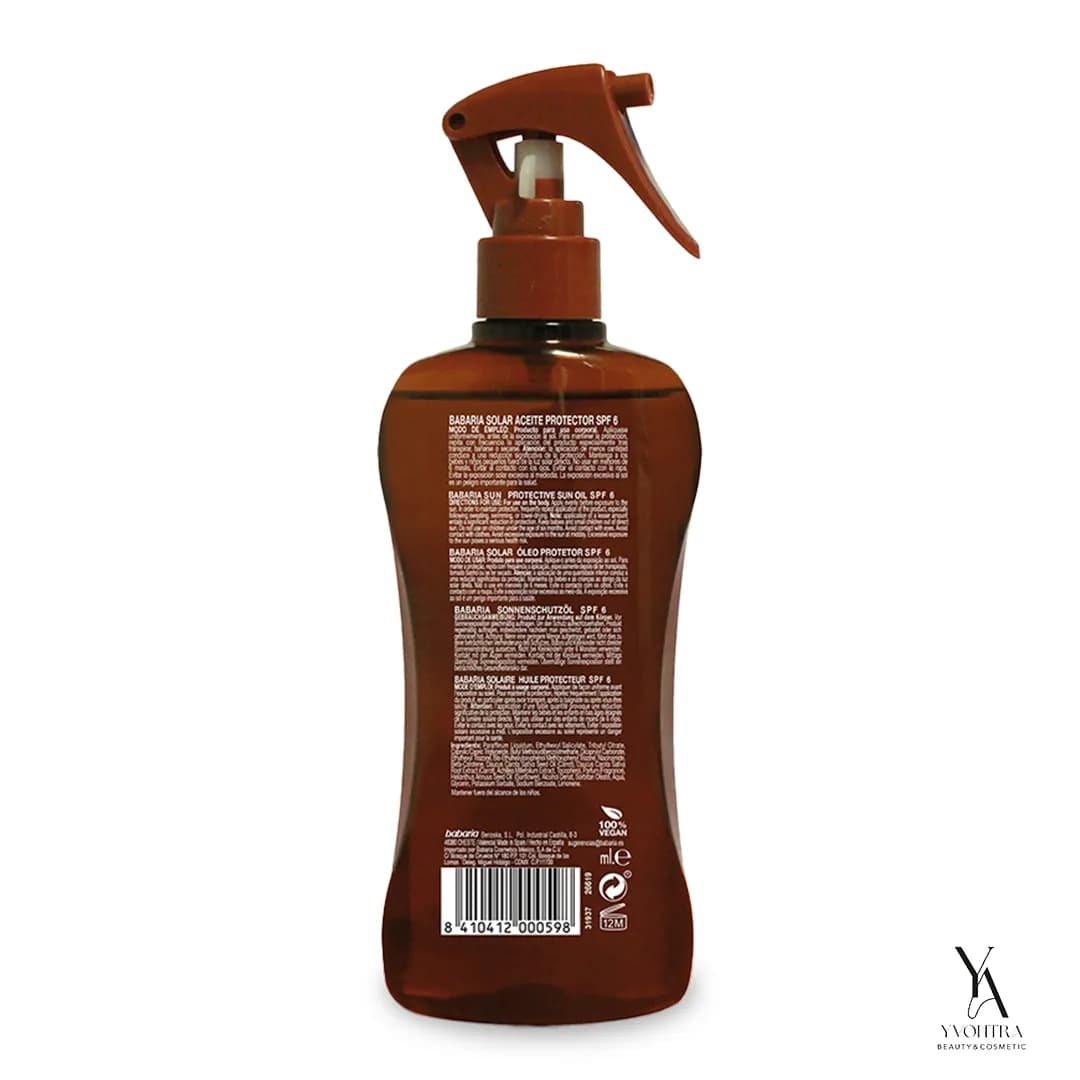 اسپری روغن برنزه کننده هویج SPF6 باباریا BABARIA حجم 300 میل — تصویر ۴