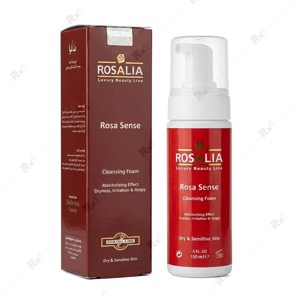 فوم شستشوی صورت روزالیا مدل Rosa Sense مناسب پوست خشک و حساس حجم 150 میلی لیتر — تصویر ۲