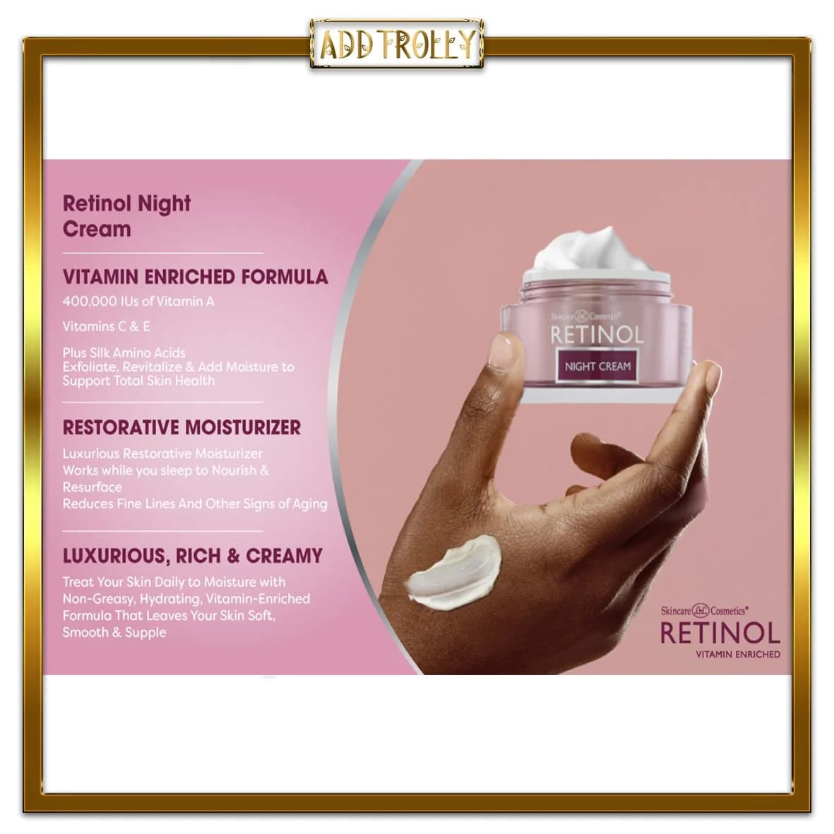 کرم شب روشن کننده قوی و ضد چروک رتینول Retinol — تصویر ۷