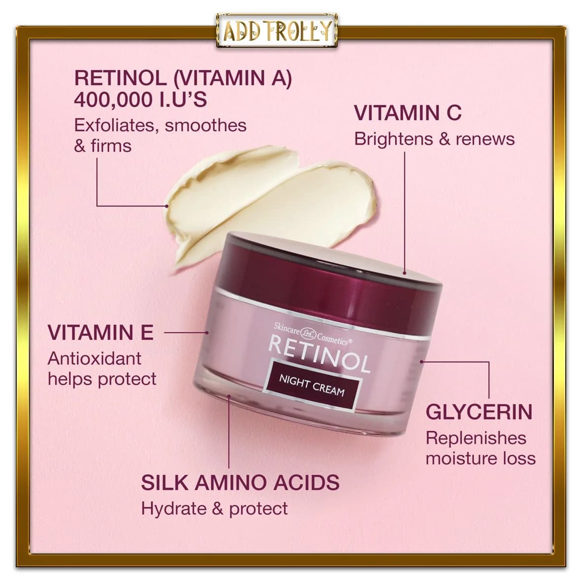 کرم شب روشن کننده قوی و ضد چروک رتینول Retinol — تصویر ۶