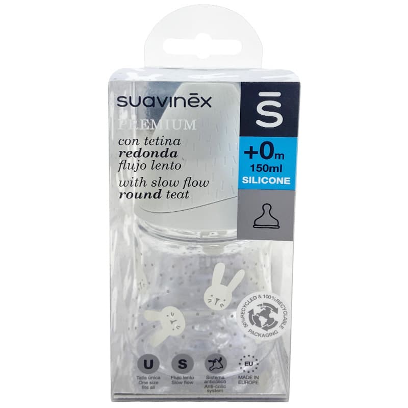 شیشه شیر سرگرد 0+ ماه خرگوش 150میل سواوینکس suavinex — تصویر ۱۱