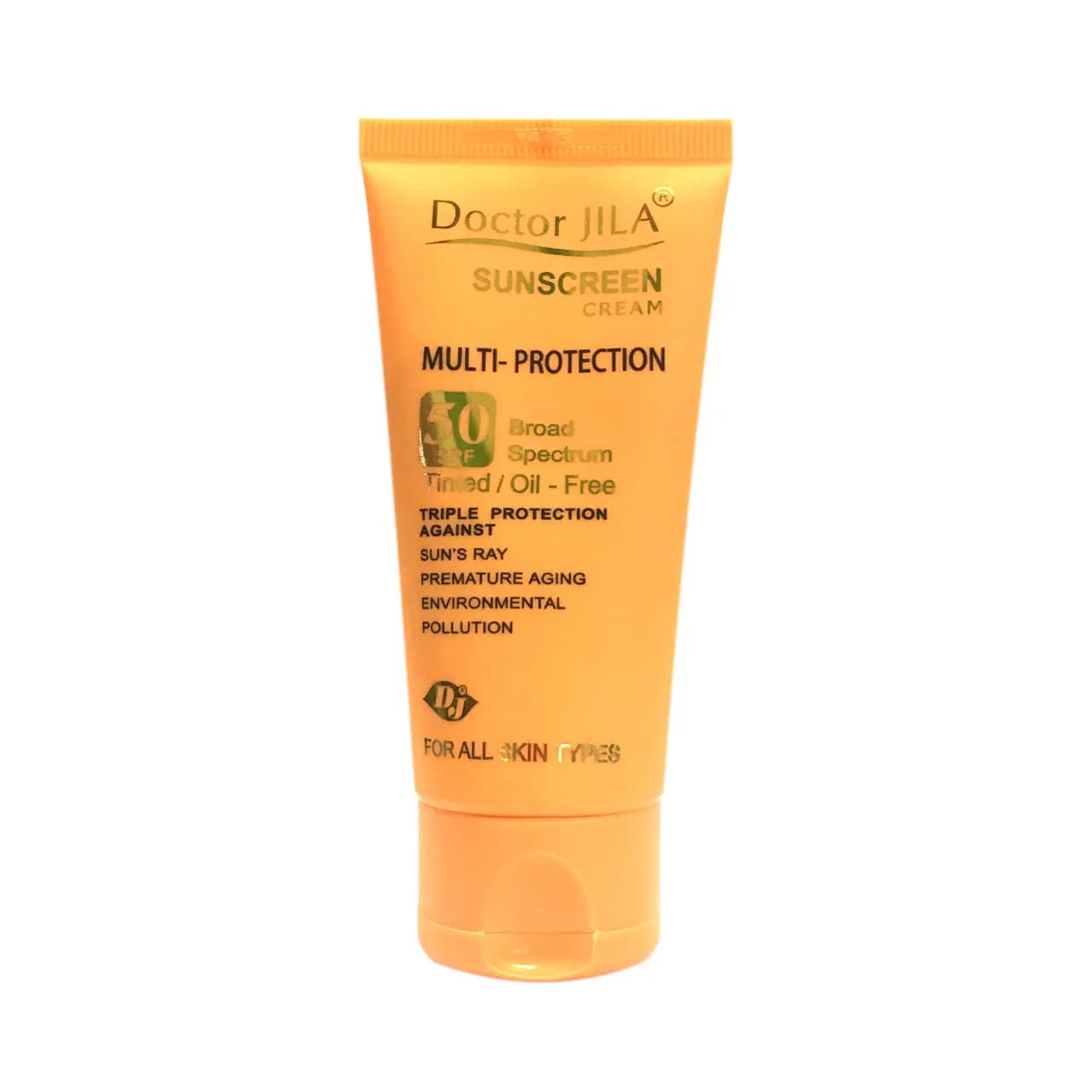 کرم ضد آفتاب بدون رنگ دکتر ژیلا SPF50 مدل multi-protection محافظ UVB، مرطوبکننده، مناسب انواع پوست حجم 50 گرم — تصویر ۳