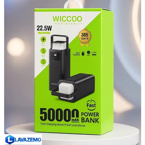 پاوربانک WICCOO مدل WP-50 ظرفیت 50000 میلیآمپر — تصویر ۴
