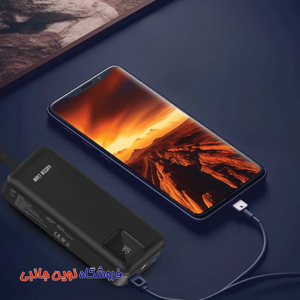 پاوربانک گرین لاین مدل Power Tank ظرفیت 30000 میلی آمپر | Green Lion GNPWT30KPBBK Power Tank Power Bank 30000mAh PD 22.5W ( تک / عمده ) — تصویر ۴