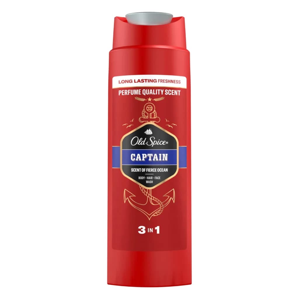 شامپو سه کاره مردانه اولد اسپایس Old Spice سر،صورت و بدن مدل Captain حجم 400 میل — تصویر ۳
