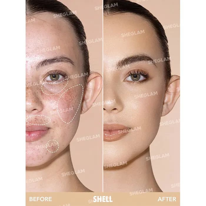 کانسیلر فول کاور 12 ساعته شیگلم Sheglam مدل Like Magic رنگ Shell — تصویر ۷
