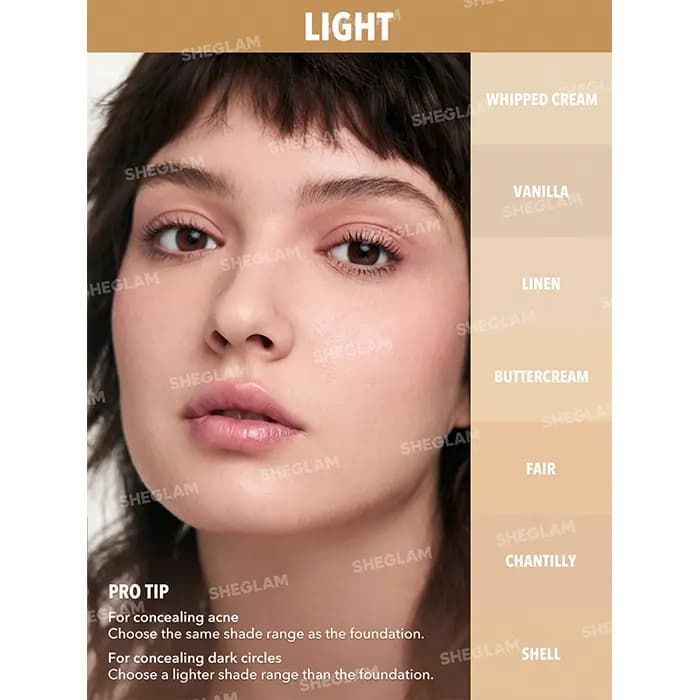 کانسیلر فول کاور 12 ساعته شیگلم Sheglam مدل Like Magic رنگ Butter Cream — تصویر ۸