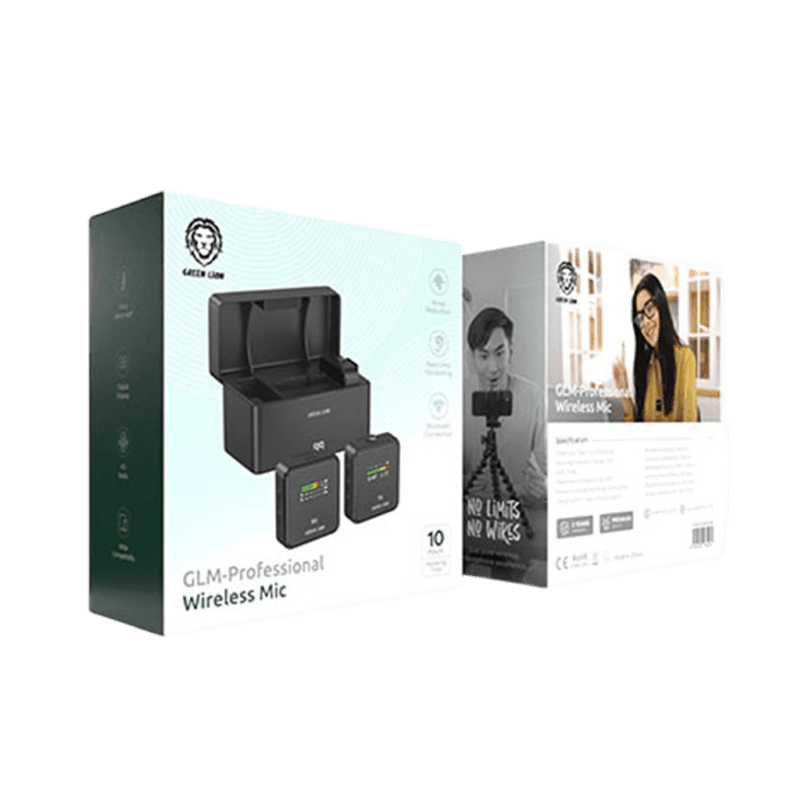 میکروفون یقه ای حرفه ای گرین لاین Green Lion GLM-Professional Wireless Microphone 300mAh — تصویر ۵