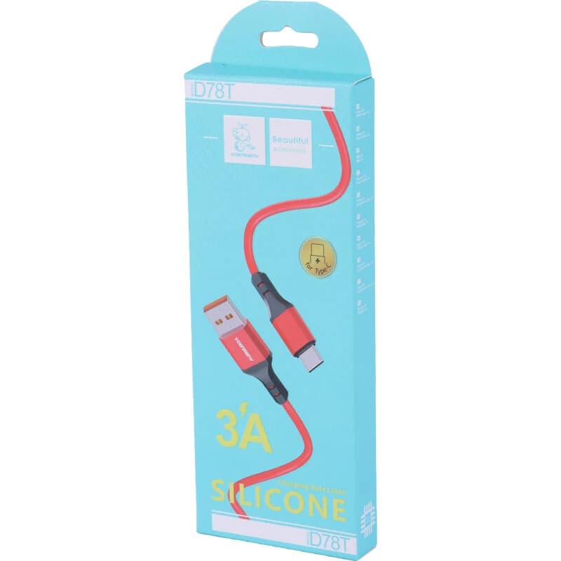 کابل تایپ سی فست شارژ 3 آمپر دنمن D78T طول 1 متر — تصویر ۶