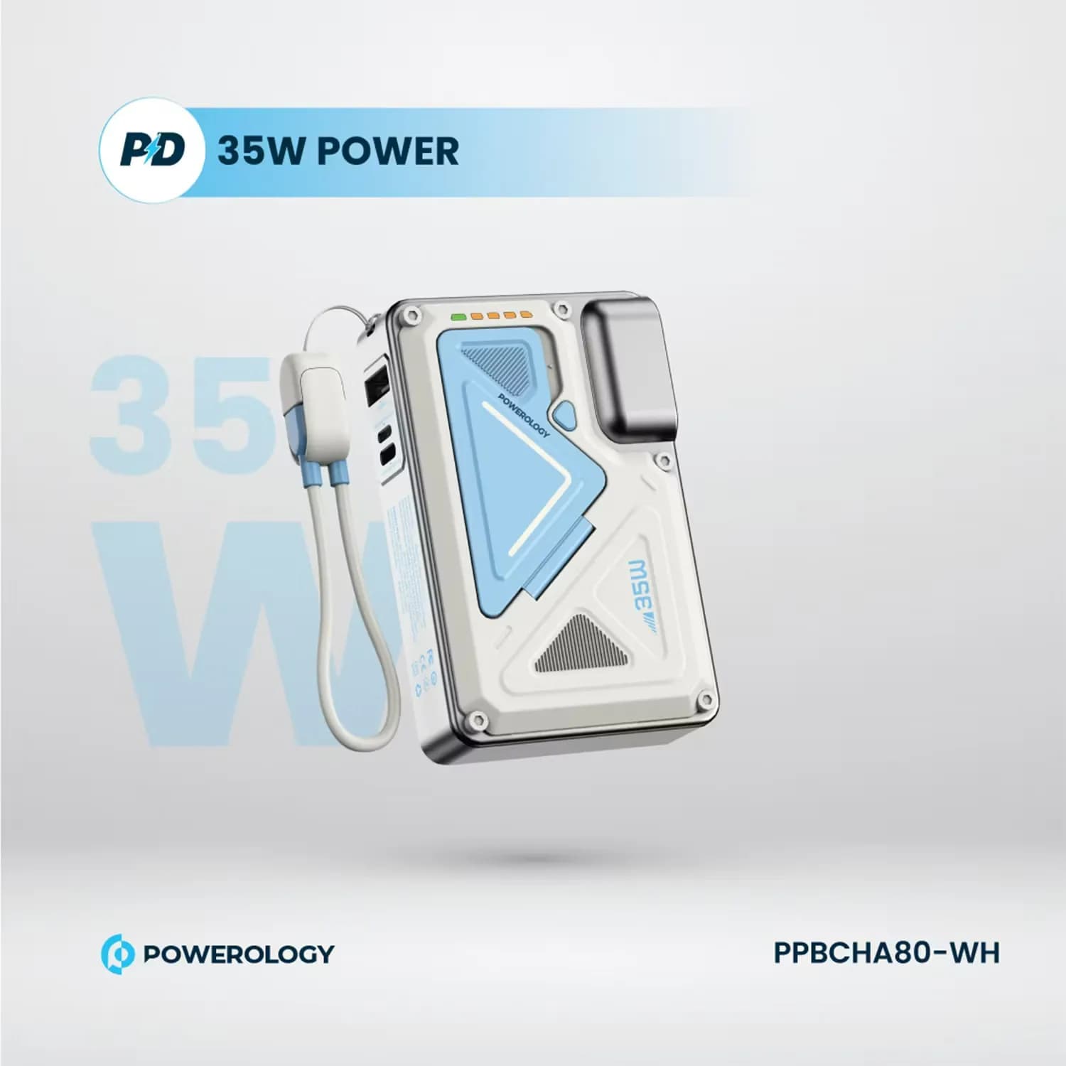 شارژر دیواری و پاوربانک وایرلس 10000 پاورولوژی مدل Powerology PPBCHA80 — تصویر ۴