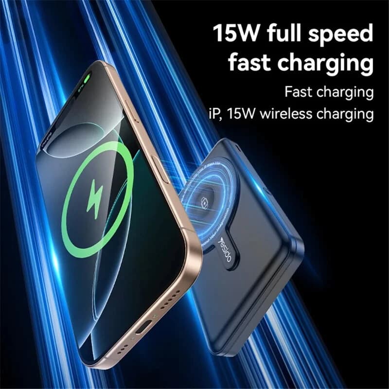 پاور بانک بی سیم فست شارژ یسیدو YP72 PD 22.5W ظرفیت 10000 میلی آمپر ساعت — تصویر ۵