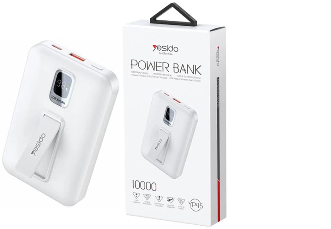 پاور بانک بی سیم فست شارژ یسیدو YP45 PD 22.5W ظرفیت 10000 میلی آمپر ساعت — تصویر ۱۰