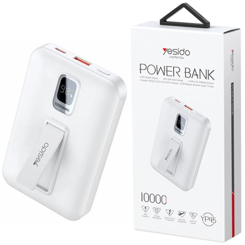 پاور بانک بی سیم فست شارژ یسیدو YP45 PD 22.5W ظرفیت 10000 میلی آمپر ساعت — تصویر ۲