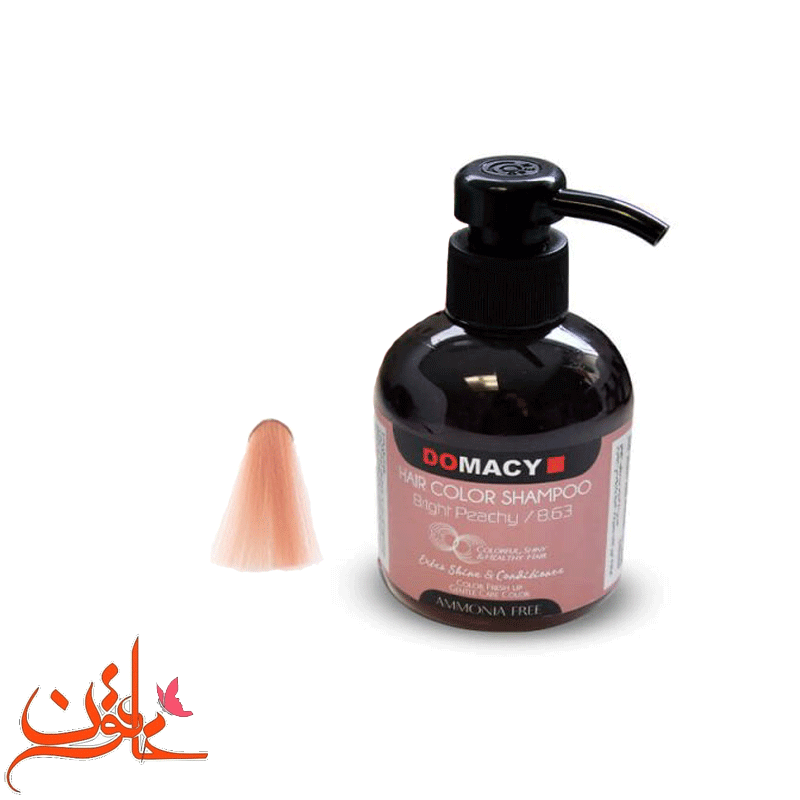 شامپو رنگساژ دوماسی شماره 8.63 (رنگ هلویی درخشان) حجم 300 میل
