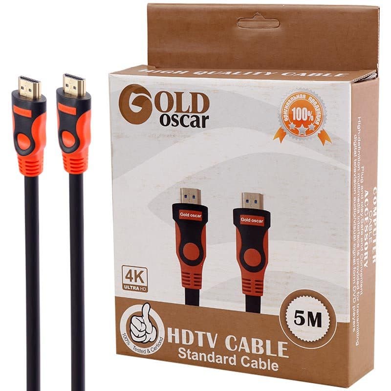 کابل Gold Oscar HDMI V2.0 4K 5m ا Gold Oscar HDMI V2.0 4K 5m Cable کد 7130