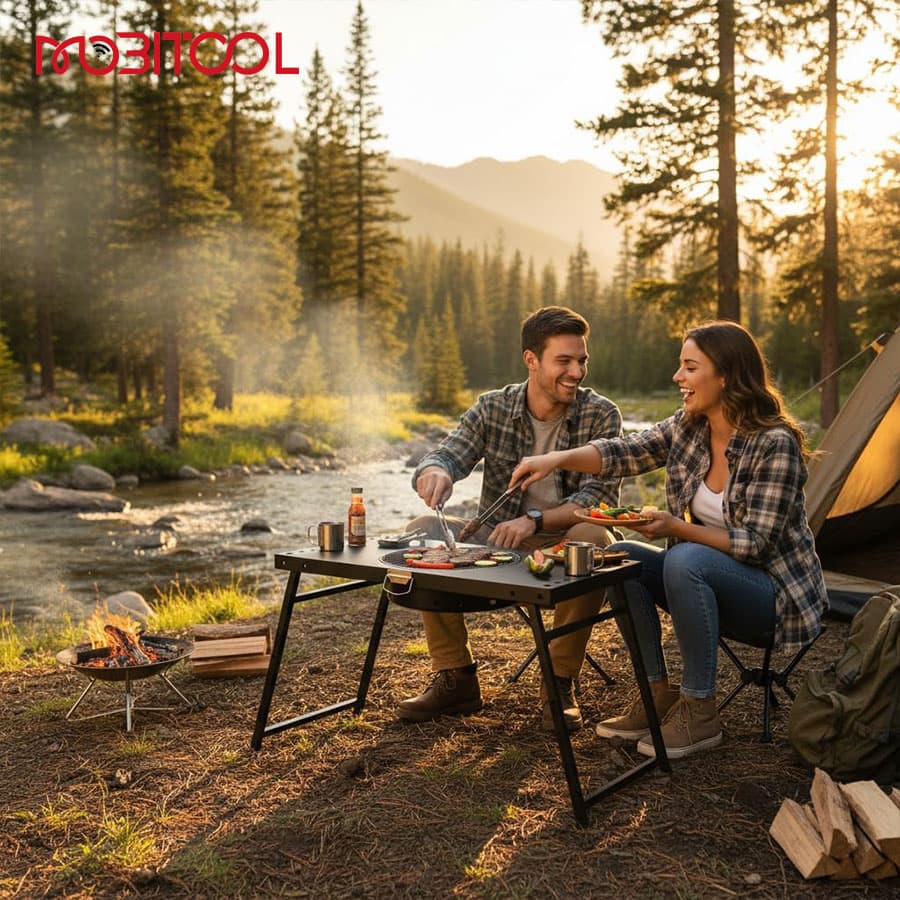 میز باربیکیو ذغالی تاشو کمپینگ گرین لاین Green Lion Portable BBQ Camping Table — تصویر ۶