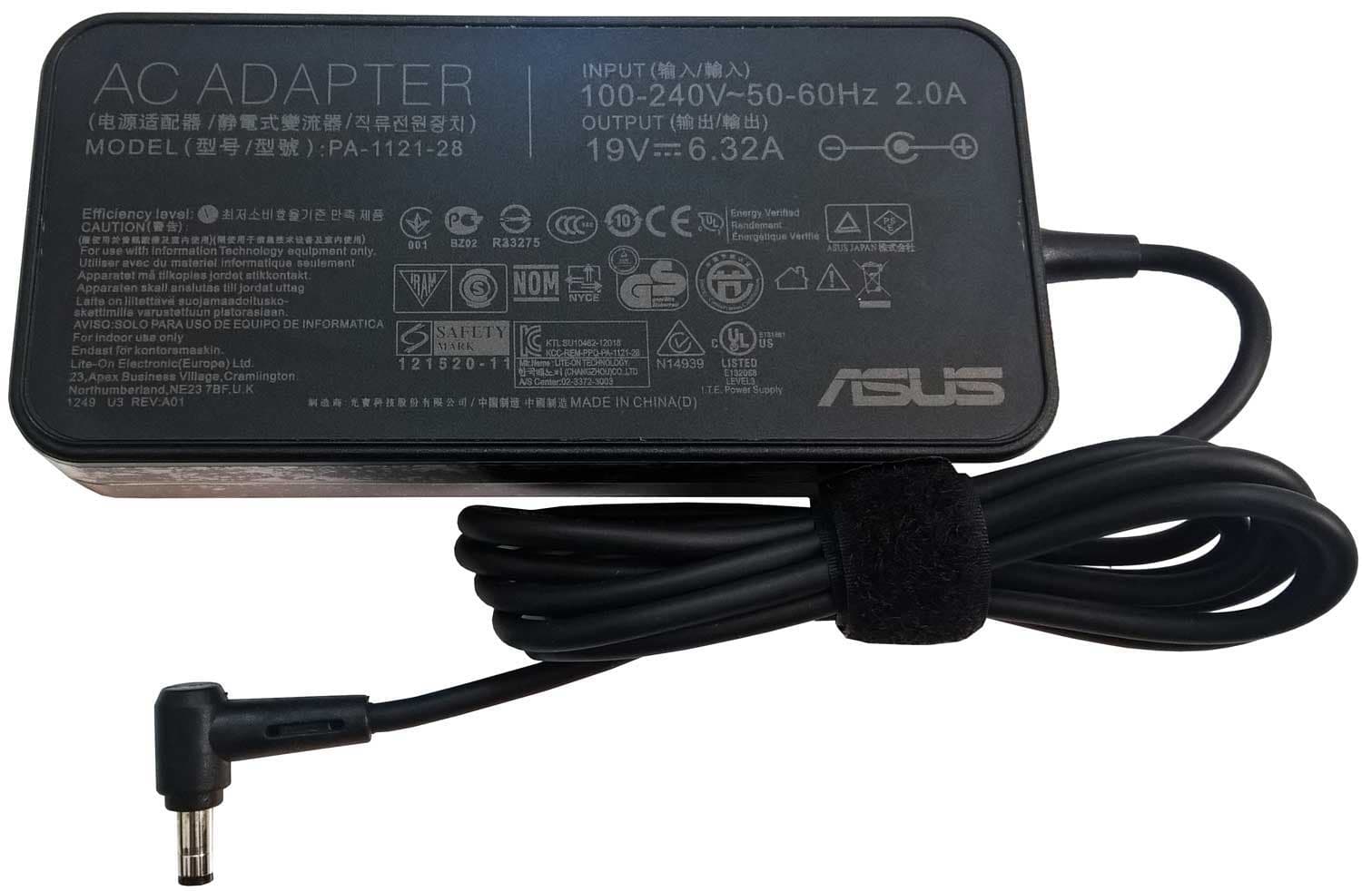 آداپتور لپ تاپ ایسوس 19V/6.32A مدل PA-1121-28 گرید a کد 6305 — تصویر ۳