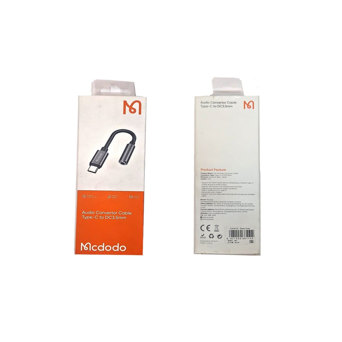 کابل تبدیل مک دودو TYPE-C به AUX مدل CA-6110 کد 5232 — تصویر ۳