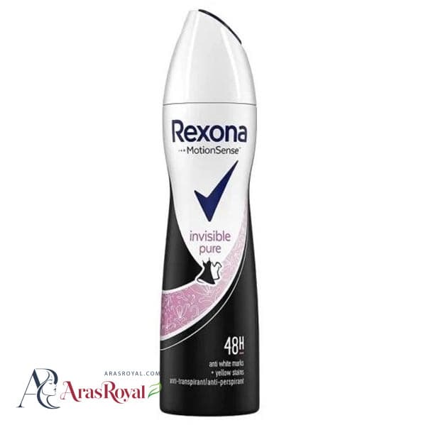 اسپری ضد تعریق زنانه رکسونا Rexona مدل Invisible Pure اینویزیبل پیور ایتالیا حجم 200 میل