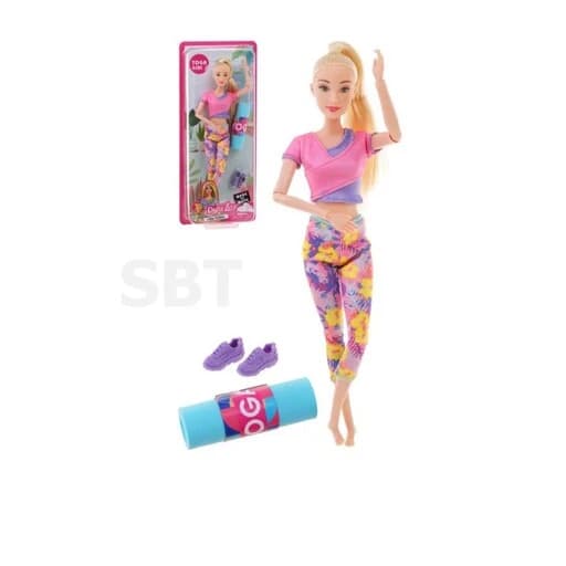 عروسک باربی یوگا کار با مت ایتم 8489 کد 2 — تصویر ۴