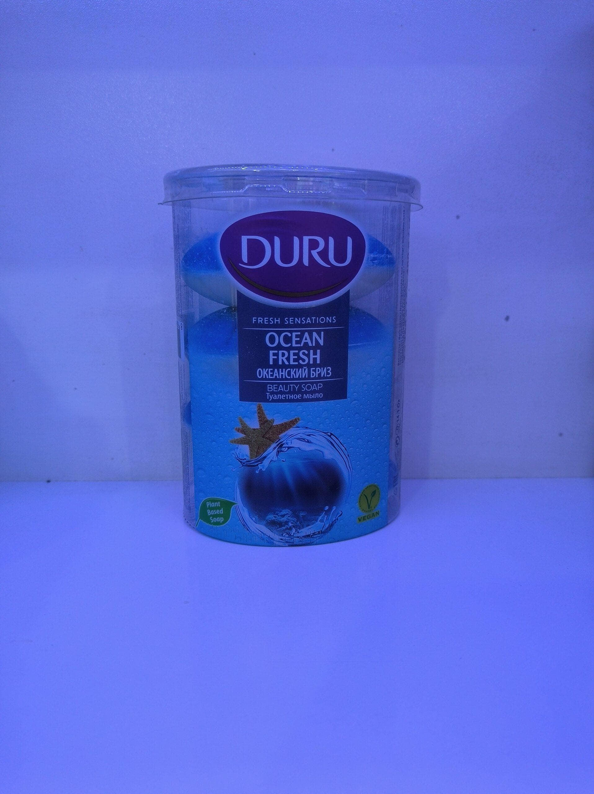 صابون گیاهی دورو DURU سری Fresh Sensations مدل Ocean Breeze بسته ۴ عددی