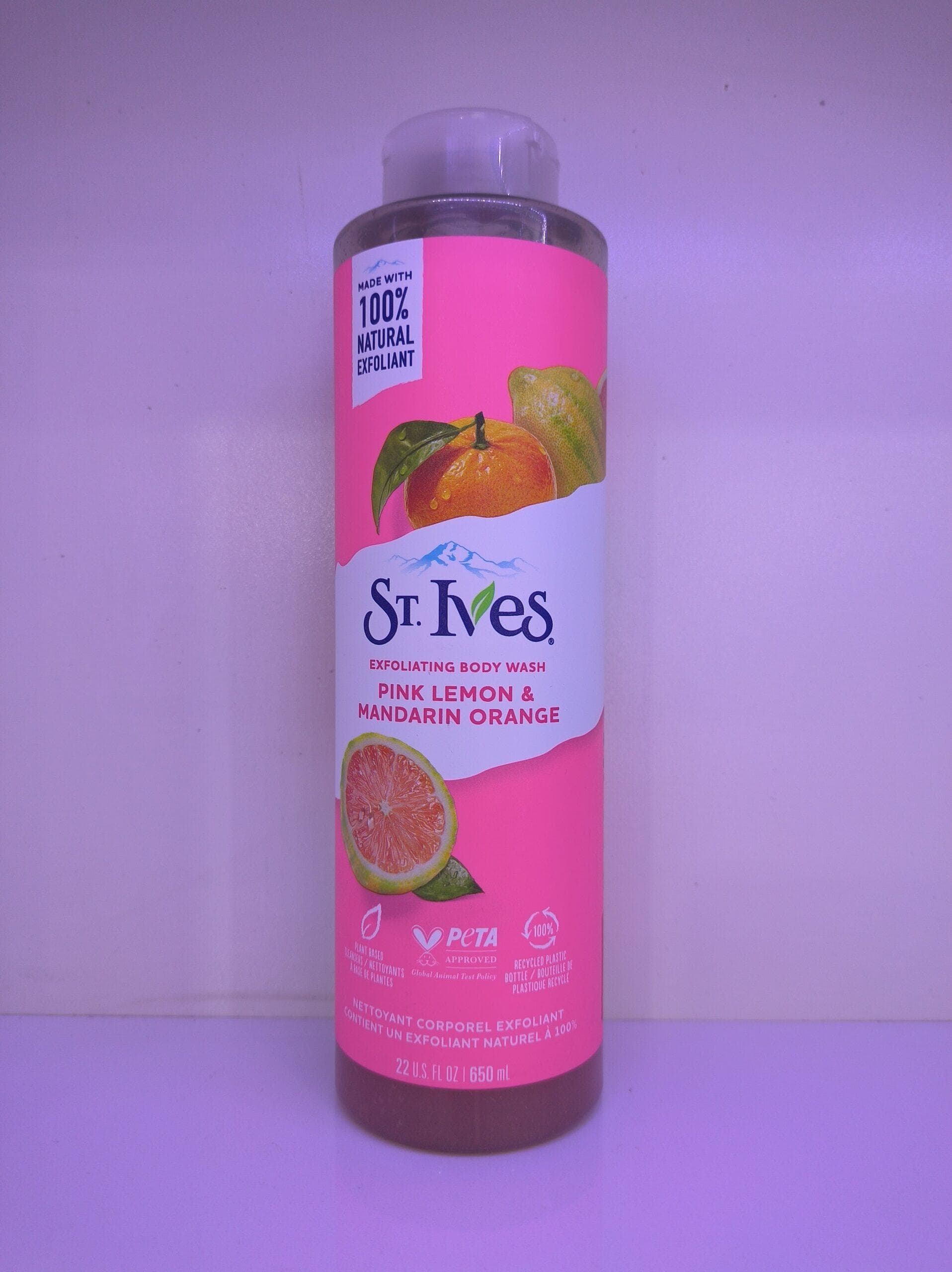 شامپو بدن سینت ایوز St. Ives حاوی لیمو صورتی و پرتقال ماندارین حجم 650 میلی — تصویر ۴