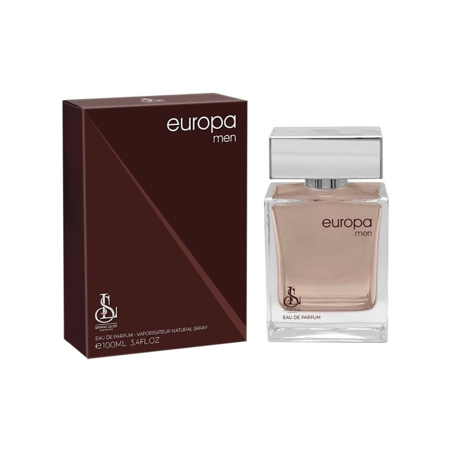ادو پرفیوم مردانه اسپرینگ لیلیز مدل Europa Men با پکیج Soft