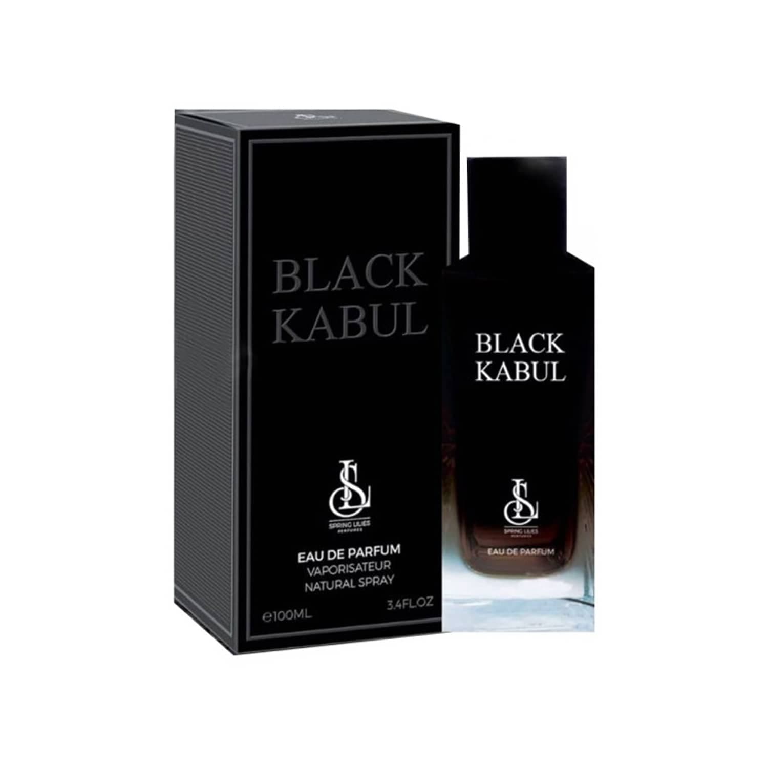 ادو پرفیوم مردانه اسپرینگ لیلیز مدل Black Kabul حجم 100 میلی لیتر با پکیج Soft