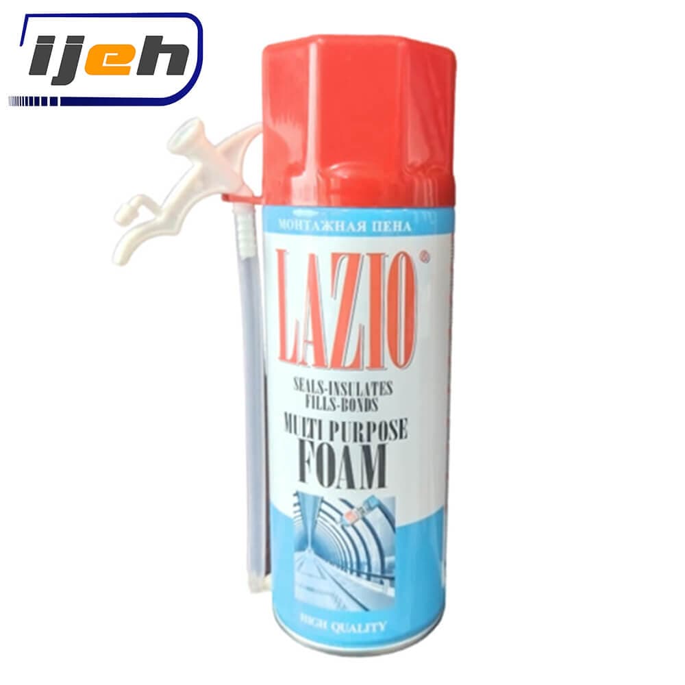 اسپری فوم پلی اورتان لازیو – کارتن 12 عددی – polyurethane foam spray LAZIO 300ml