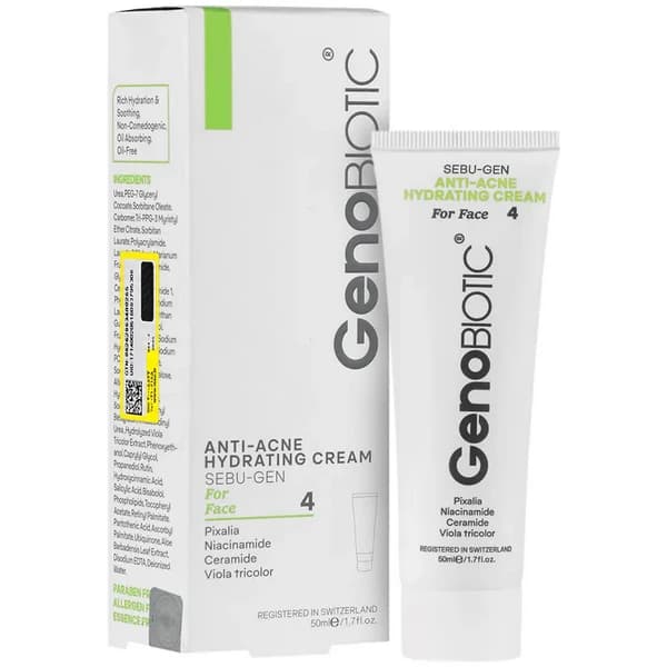 کرم آبرسان ضد آکنه سبوژن 4 ژنوبایوتیک 50 میلی لیتر GenoBiotic