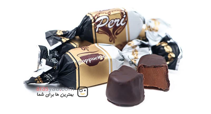 شکلات پذیرایی پری Peri هاسار hasar با مغز کرم کاپوچینو بسته 1 کیلویی — تصویر ۷