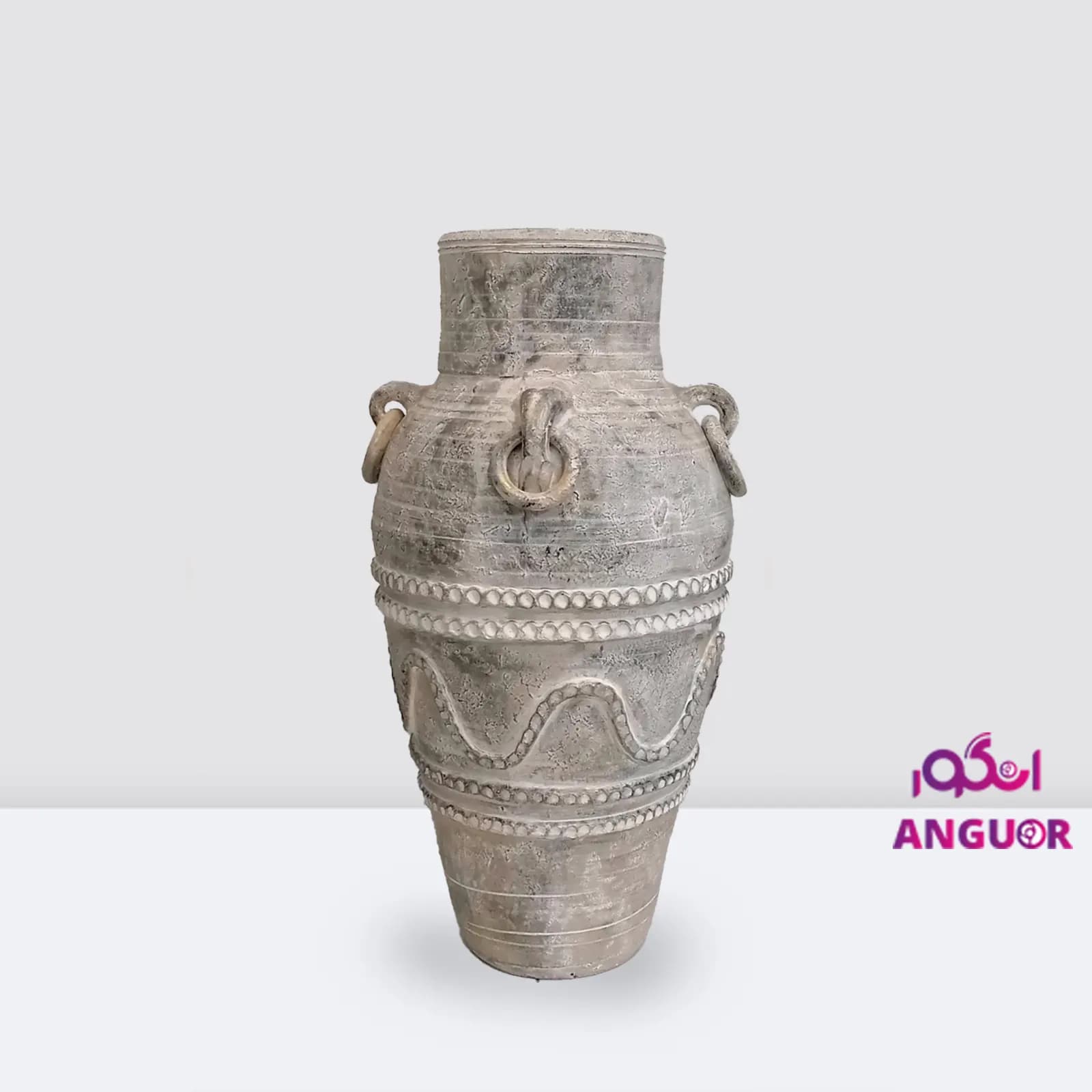 گلدان سفالی طرح کرم — تصویر ۴