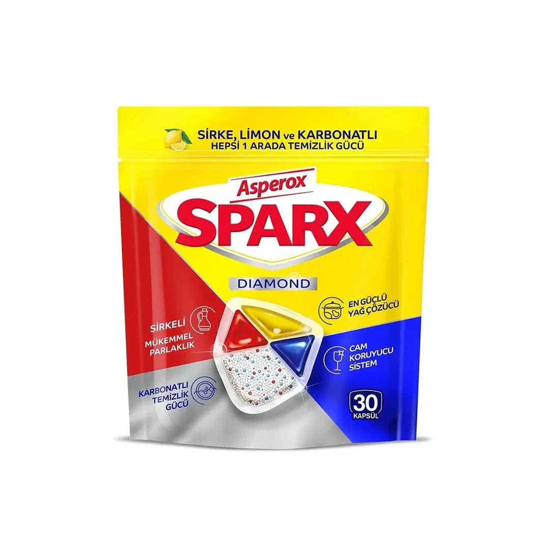 قرص ماشین ظرفشویی آسپروکس مدل Sparx Diamond بسته 30 عددی - پاکینو
