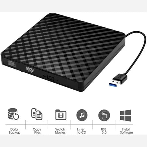 دی وی دی رایترDVD اکسترنال USB 3 برند Pop.up اورجینال امازون المان — تصویر ۵