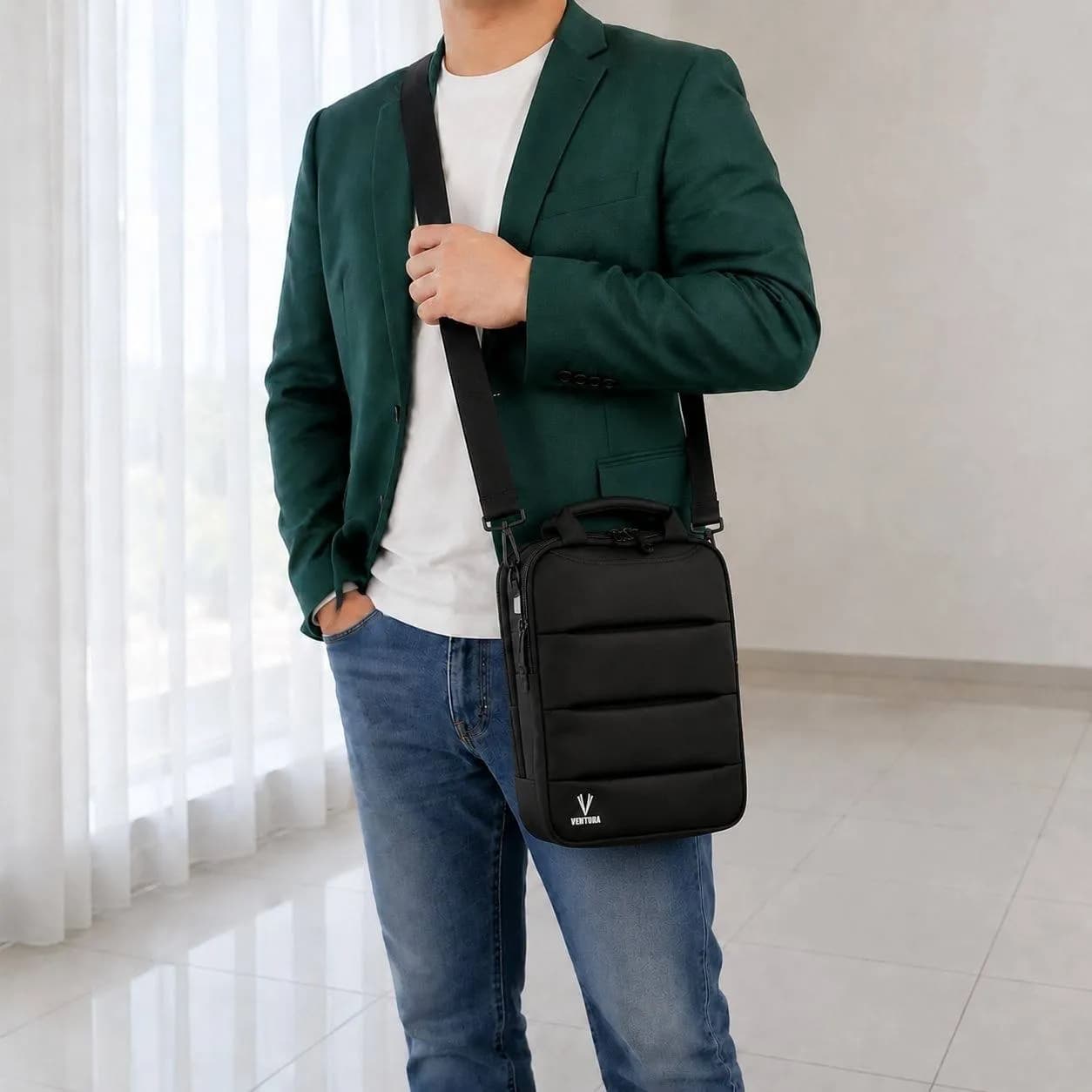 کیف مردانه چرمی خلبانی اداری رسمی روزمره کد 7215 — تصویر ۱۱