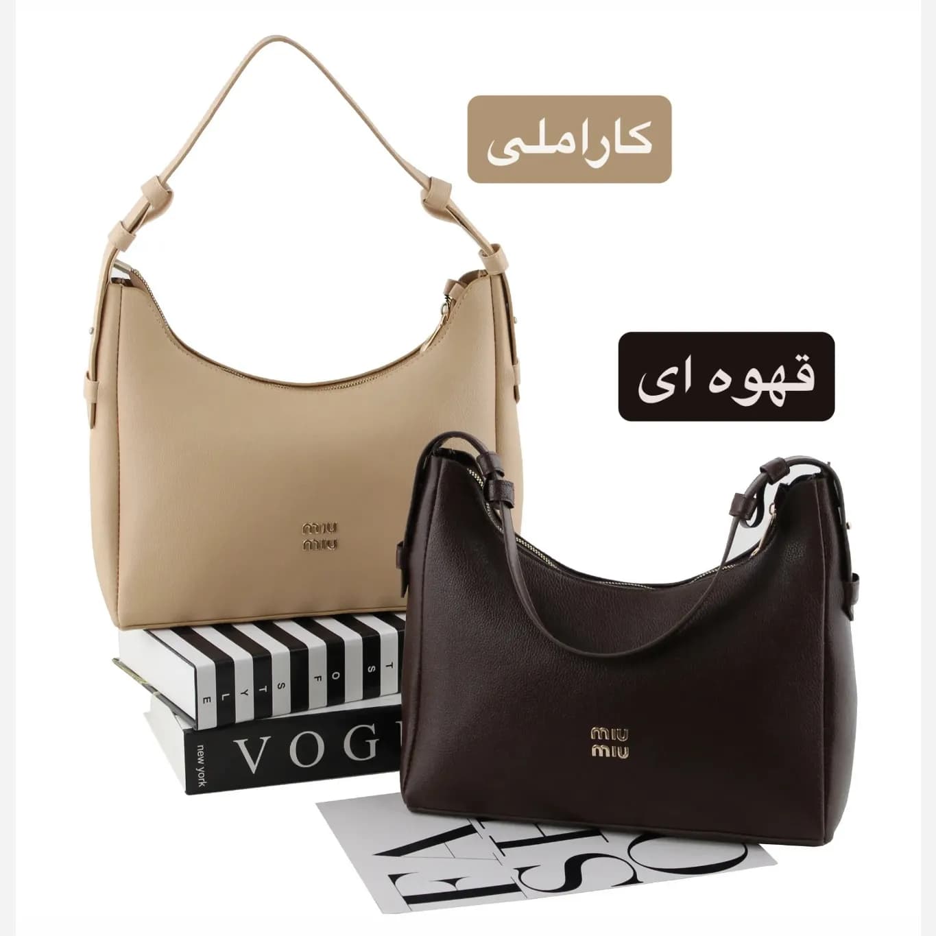 کیف زنانه چرم مصنوعی اسپرت روزمره مدل زیپدار — تصویر ۳