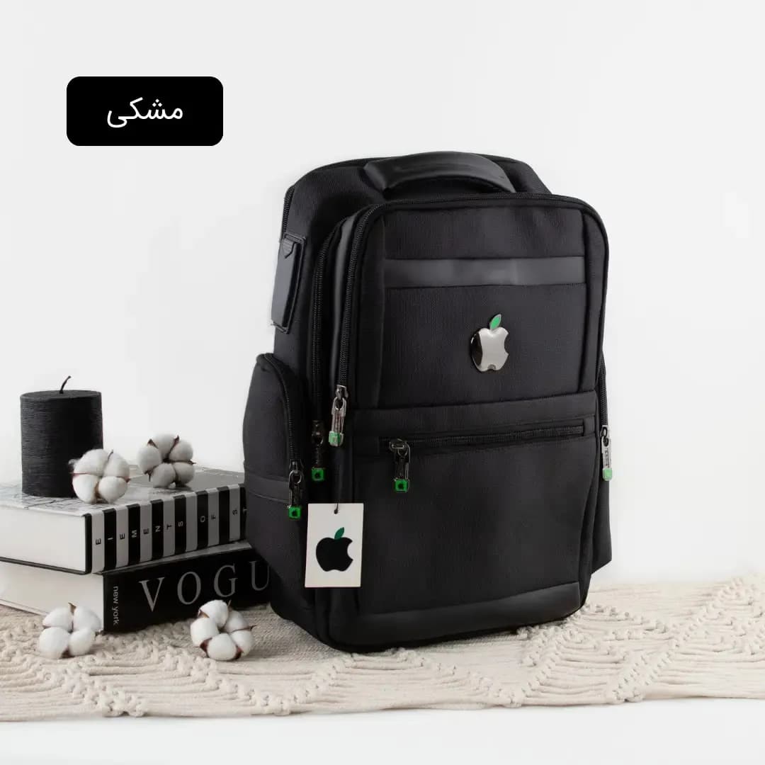 کوله پشتی پارچه ای مدرسه و دانشگاه ابعاد 40 در 30 سانتیمتر با جیب بیرونی — تصویر ۱۱