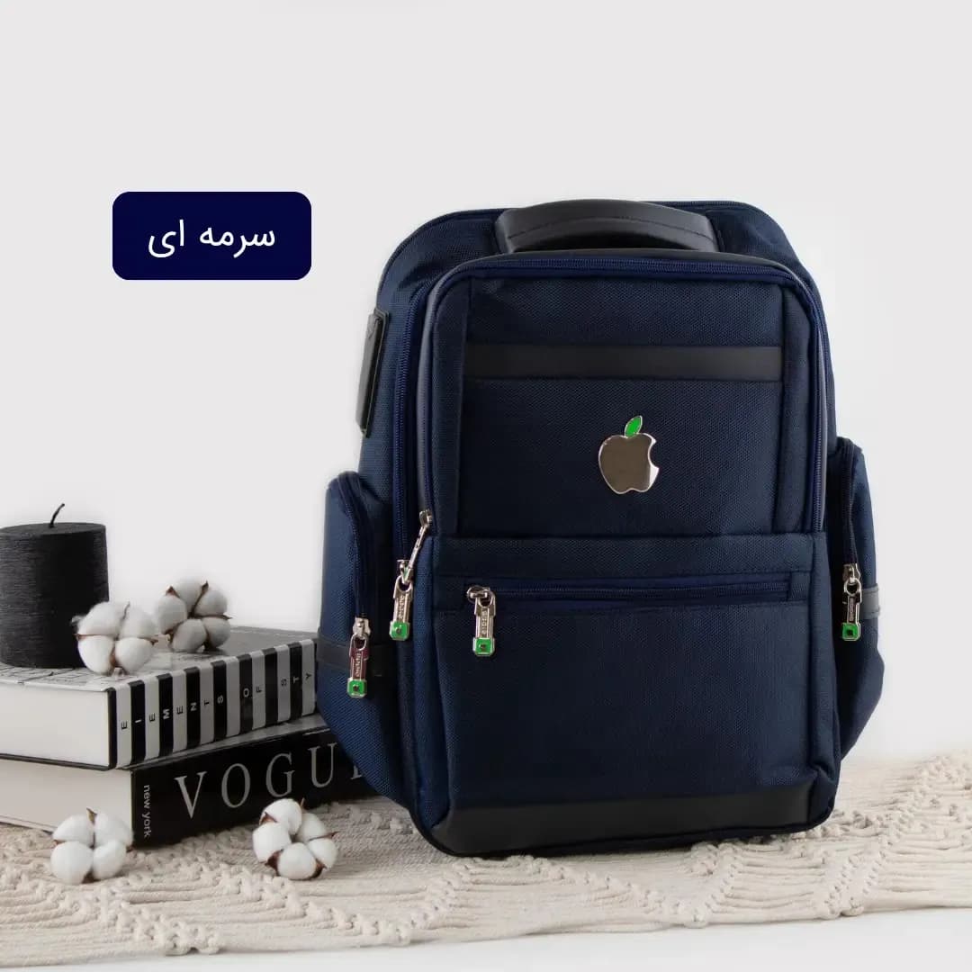کوله پشتی پارچه ای مدرسه و دانشگاه ابعاد 40 در 30 سانتیمتر با جیب بیرونی — تصویر ۵