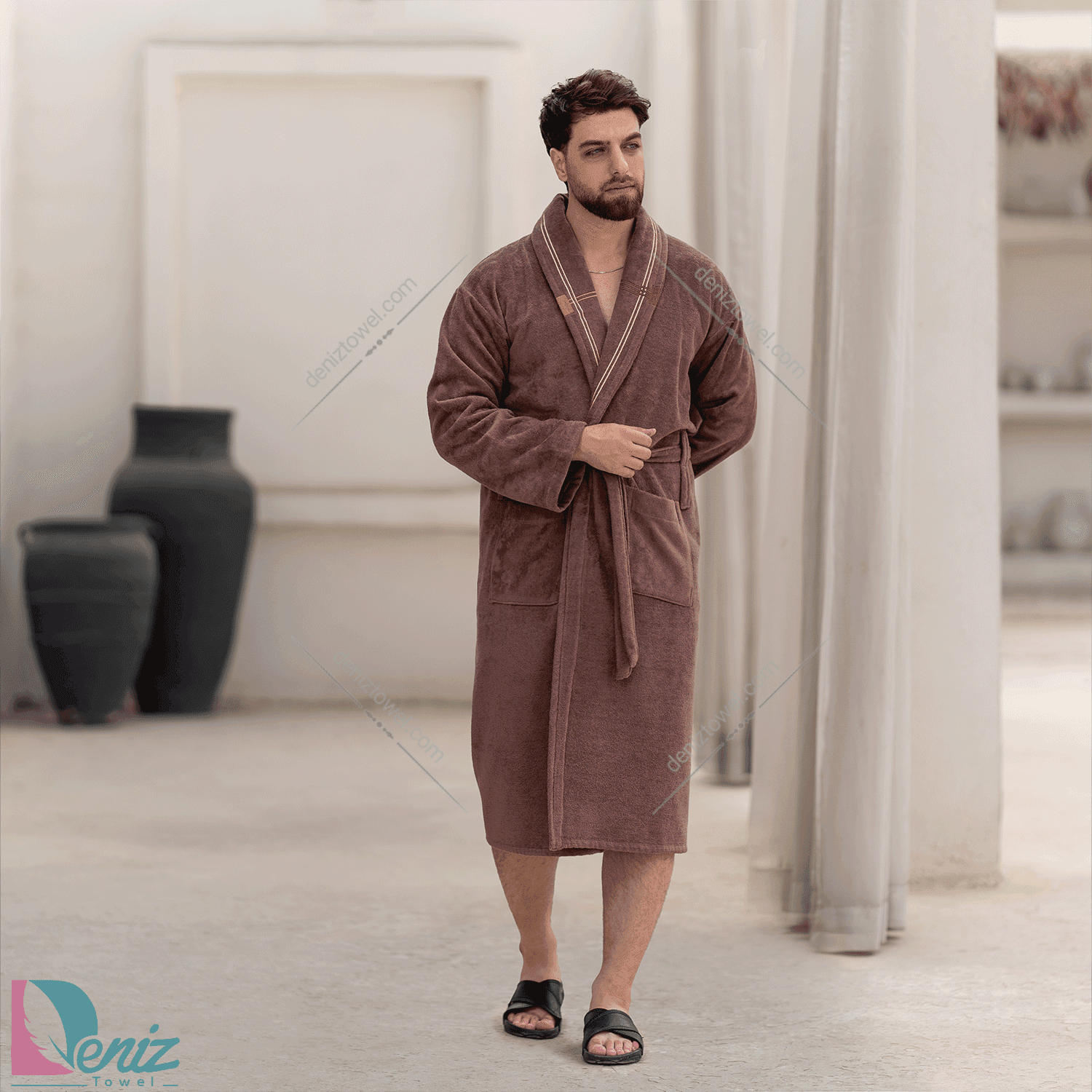 حوله تن پوش ولیسا رنگ سماقی