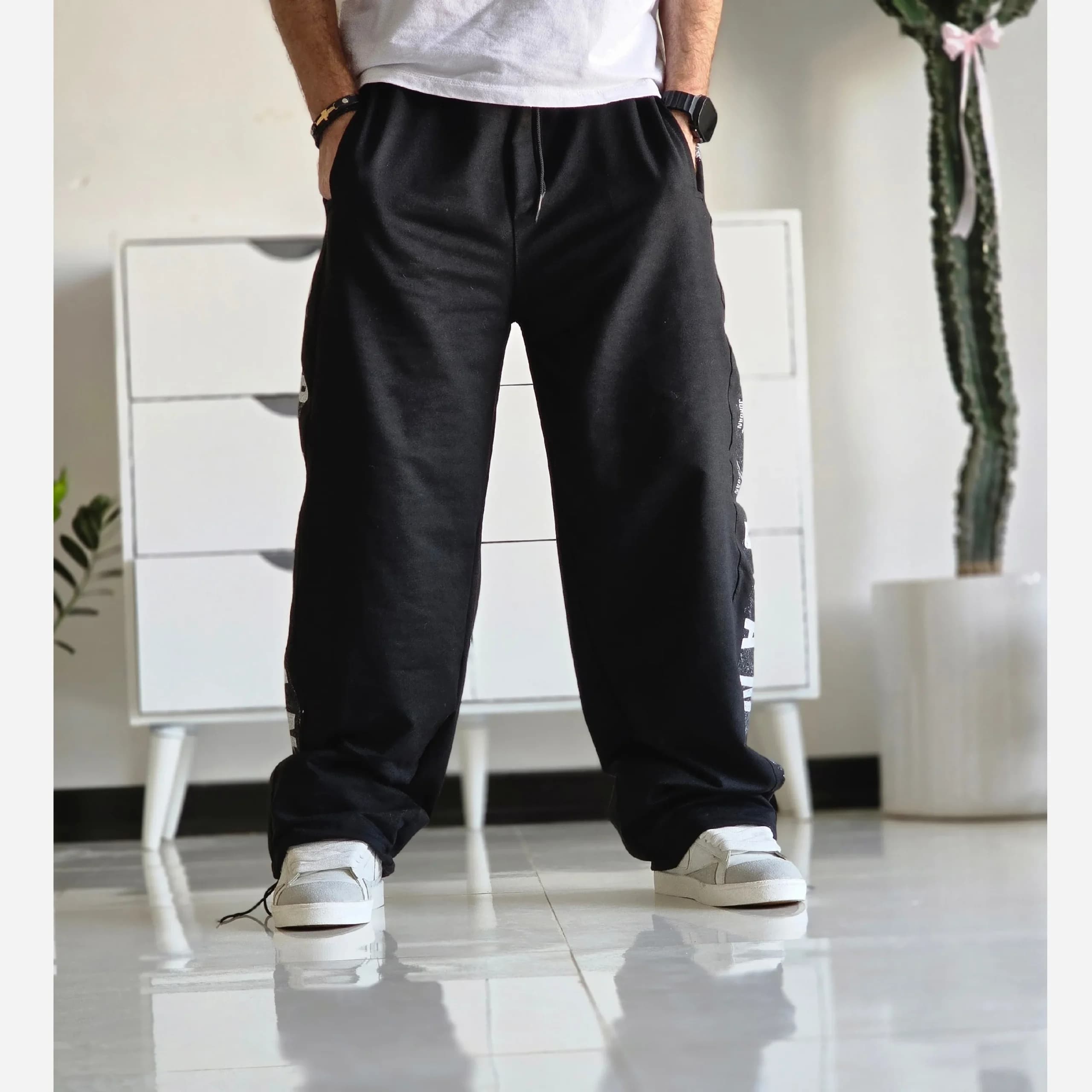 شلوار اسلش بگ جردن مشکی گلکسی اسپان قد 108 سایز XXL XXXL — تصویر ۱۱