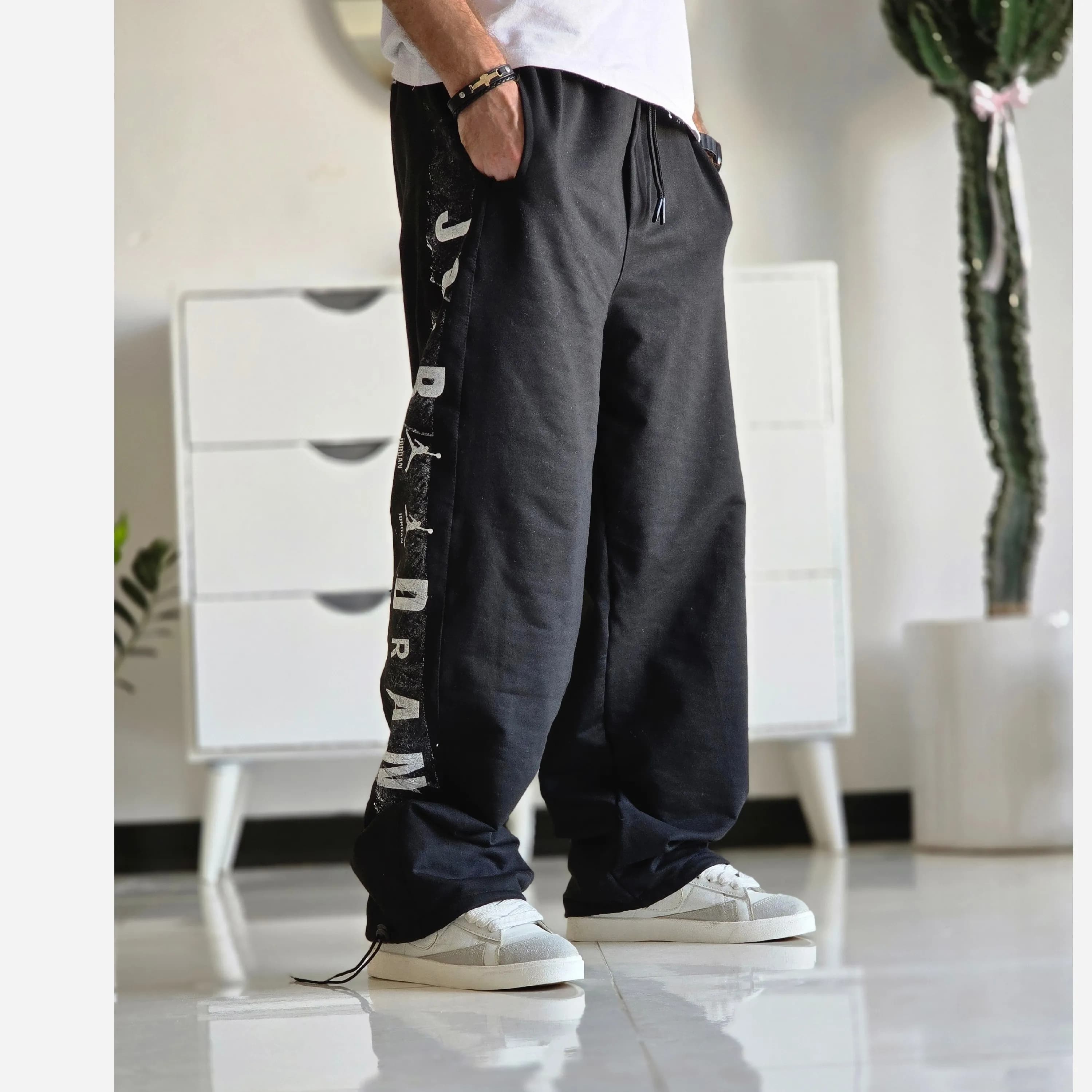 شلوار اسلش بگ جردن مشکی گلکسی اسپان قد 108 سایز XXL XXXL — تصویر ۸