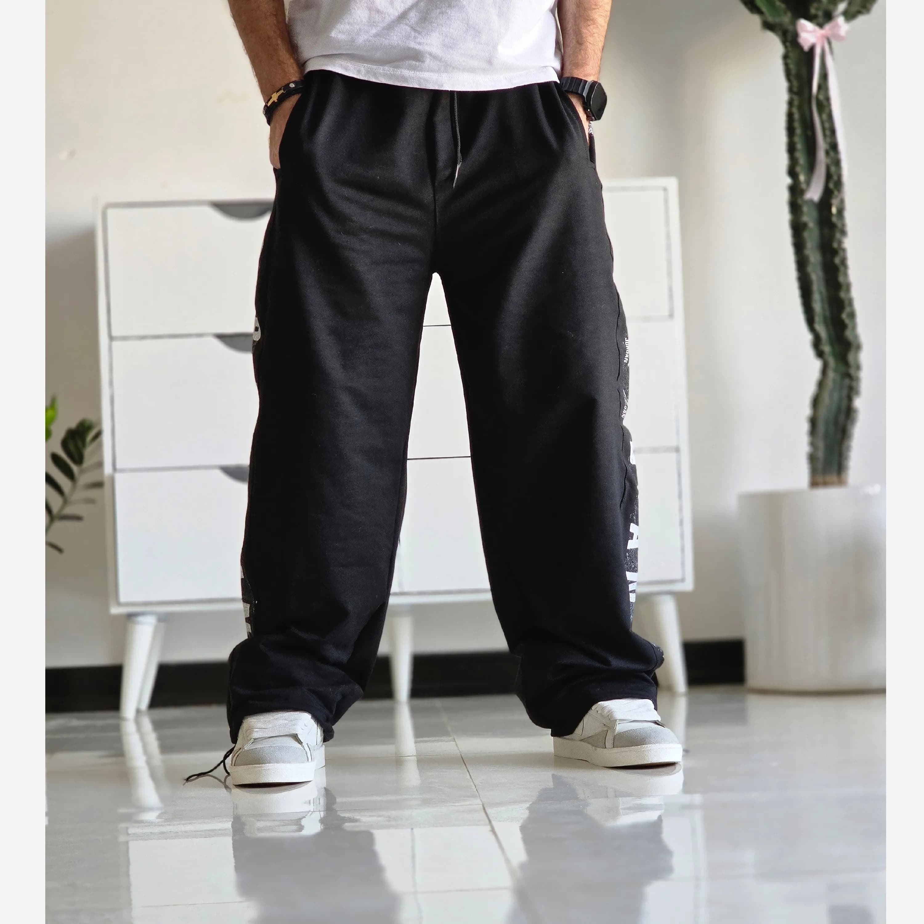 شلوار اسلش بگ جردن مشکی گلکسی اسپان قد 108 سایز XXL XXXL — تصویر ۳